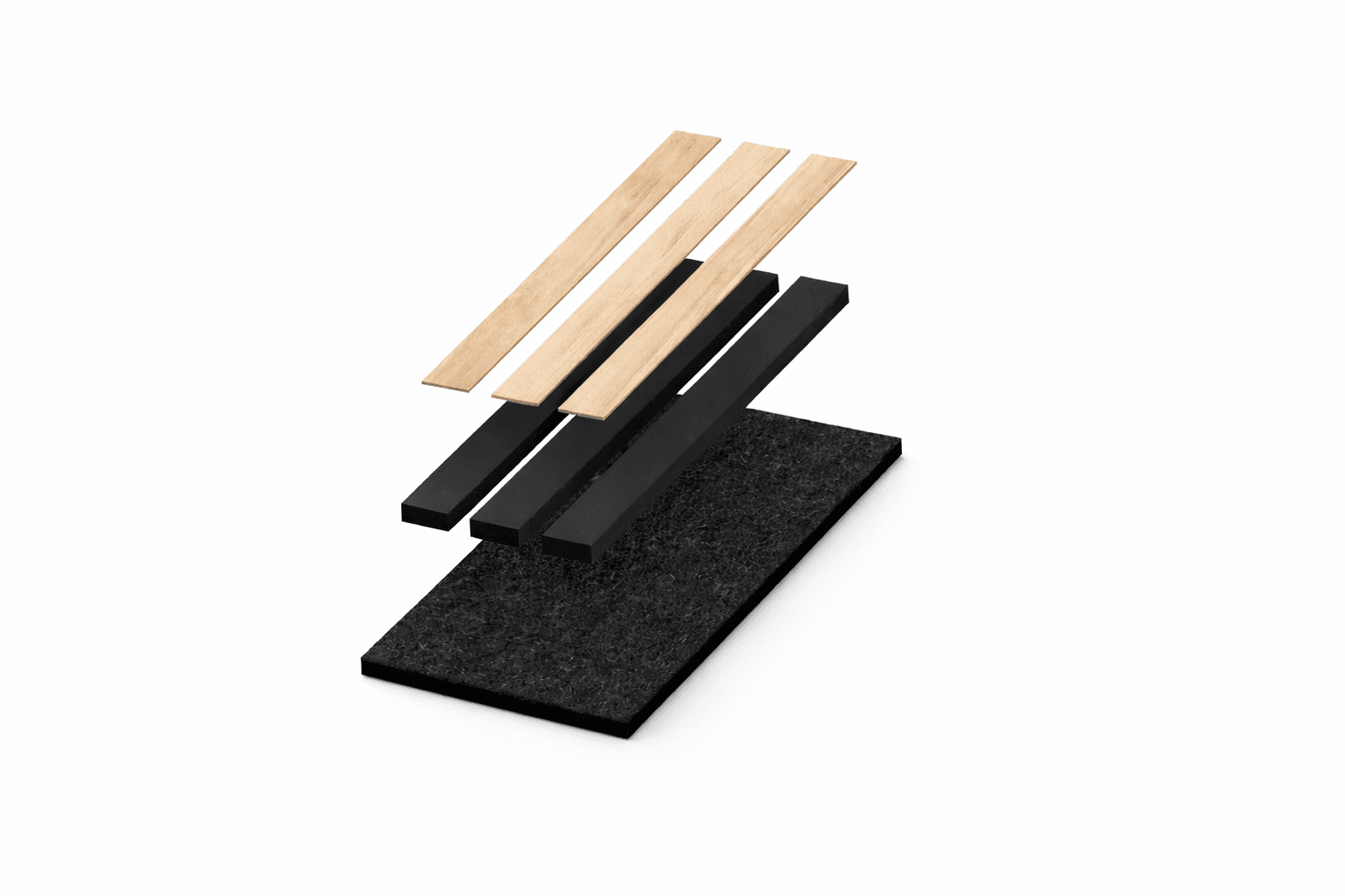 Layers of the acoustic panel